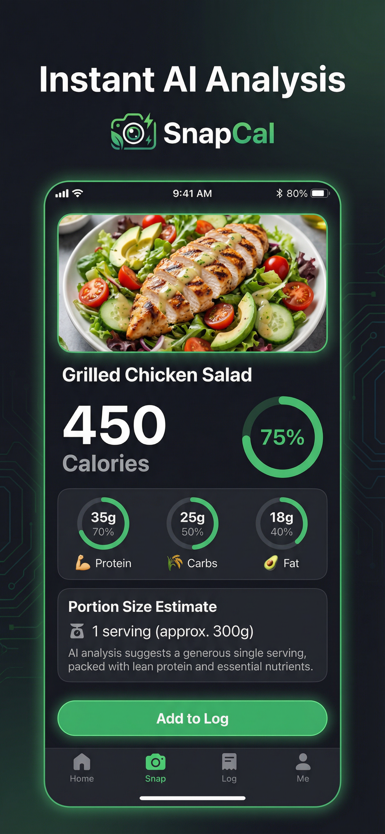 SnapCal AI Analysis - Instant Results